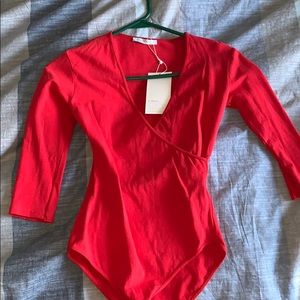 ZARA red bodysuit brand new with tags. Size Small